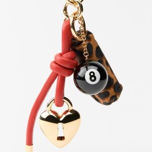 Zara Coin Purse Multi-Charm Keychain *NWOT